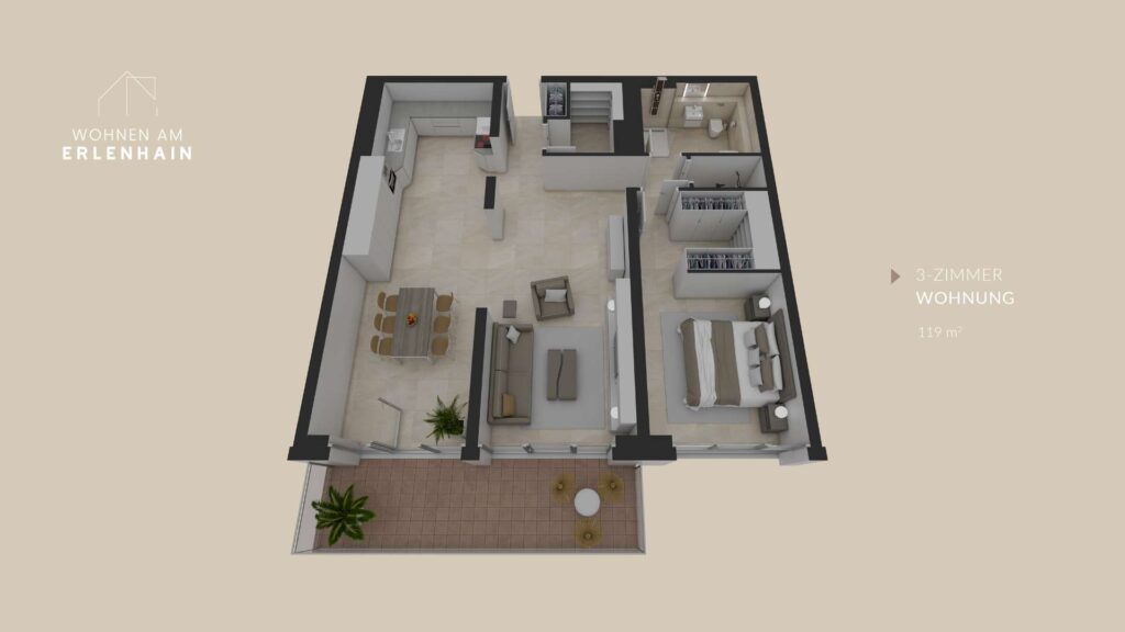 3 Zimmer Apartment